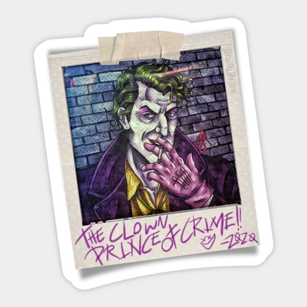 The prince of crime! Sticker by BrutalHatter